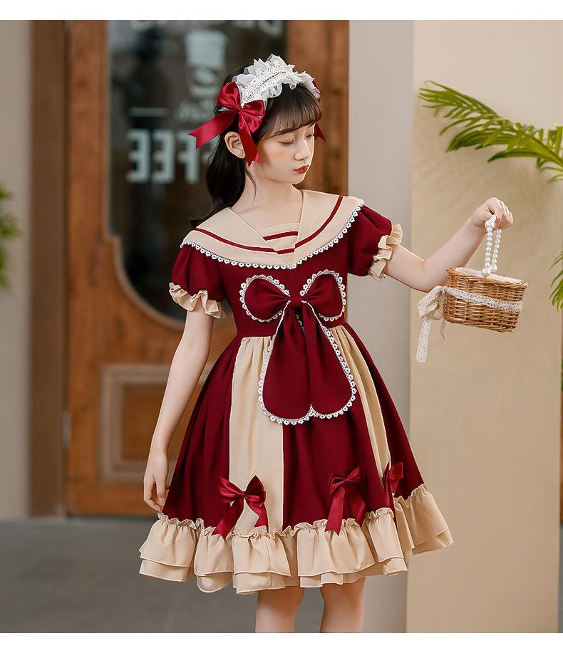 SHUANGYAN Váy công chúa Lolita cho bé gái 2023 Váy trẻ em Lolita mùa hè Váy cô gái mùa hè