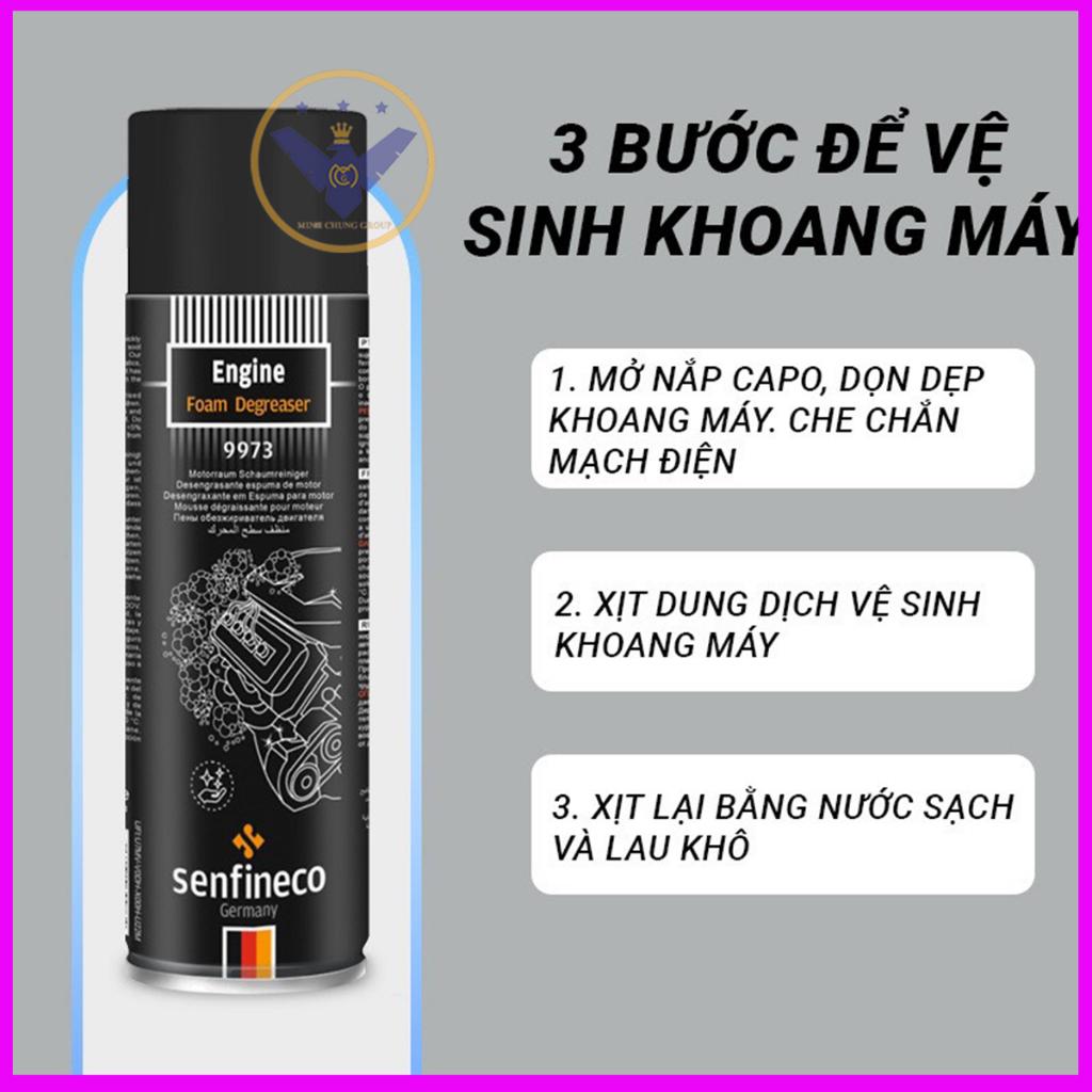 Chai Tẩy Rửa Khoang Động Cơ Dạng Bọt Senfineco 9973 – 500ML Engine Foam Degreaser