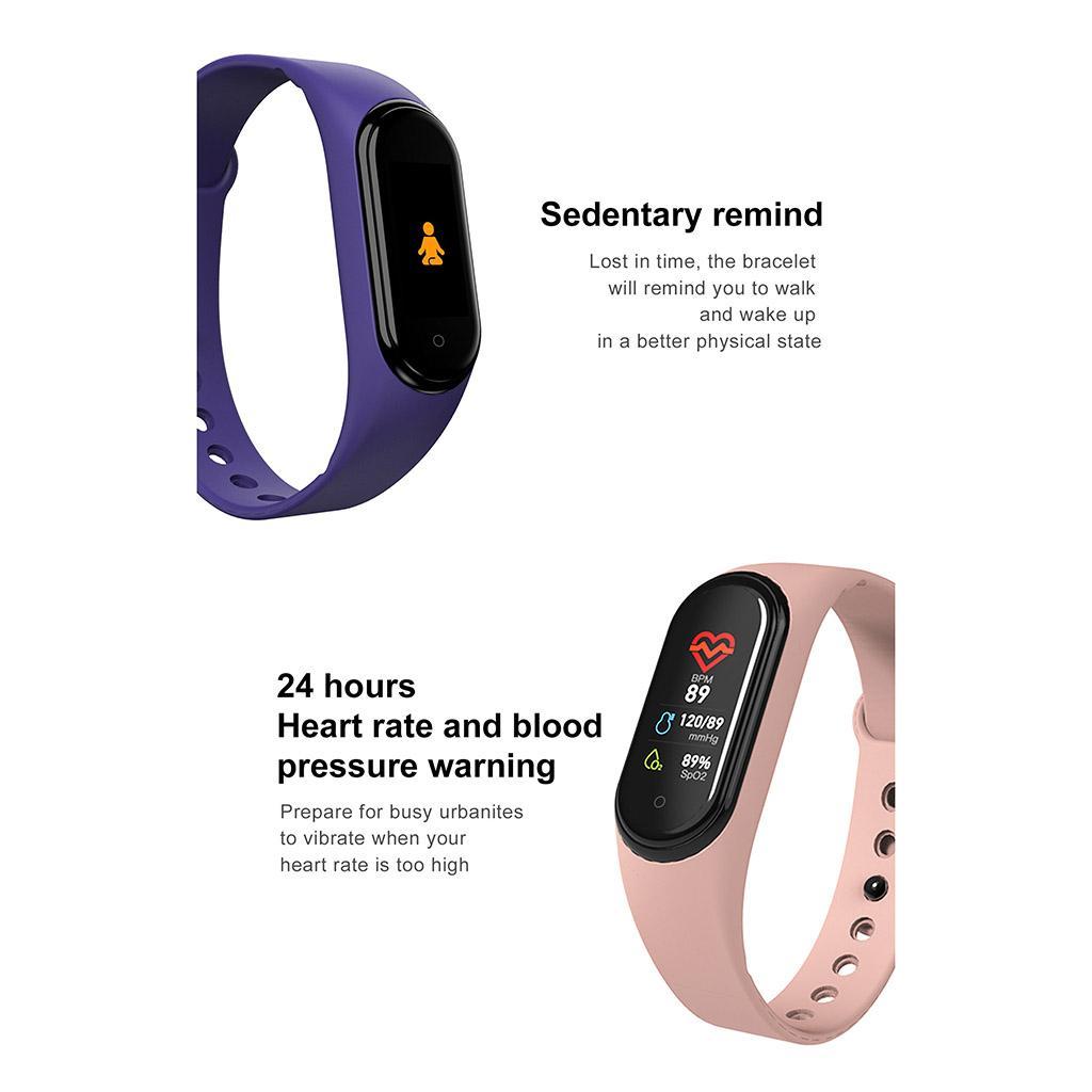 M4 Bluetooth Smart Watch Heart Rate & Blood Pressure Monitor Tracker Pink