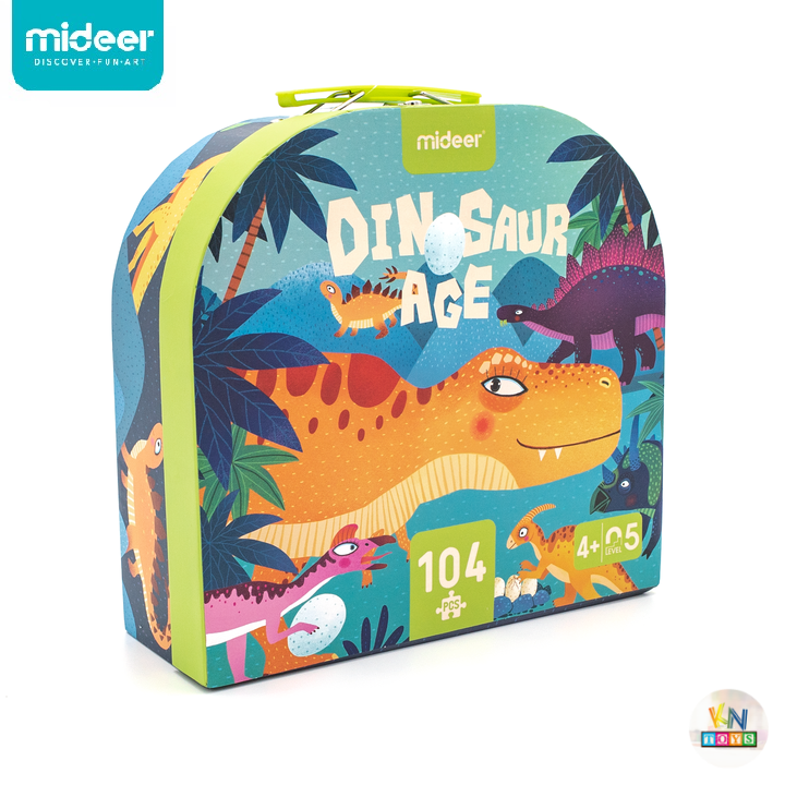 Đồ chơi ghép hình Mideer Puzzle MD3026 – Vali ghép hình Khủng long