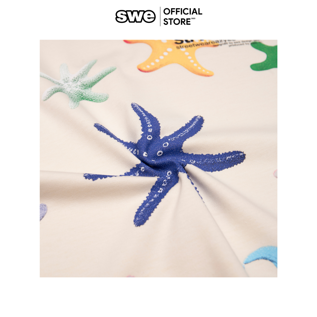 Áo phông tay lỡ unisex Local Brand STAR FISH TEE 100% cotton in lụa - Thương hiệu SWE VN