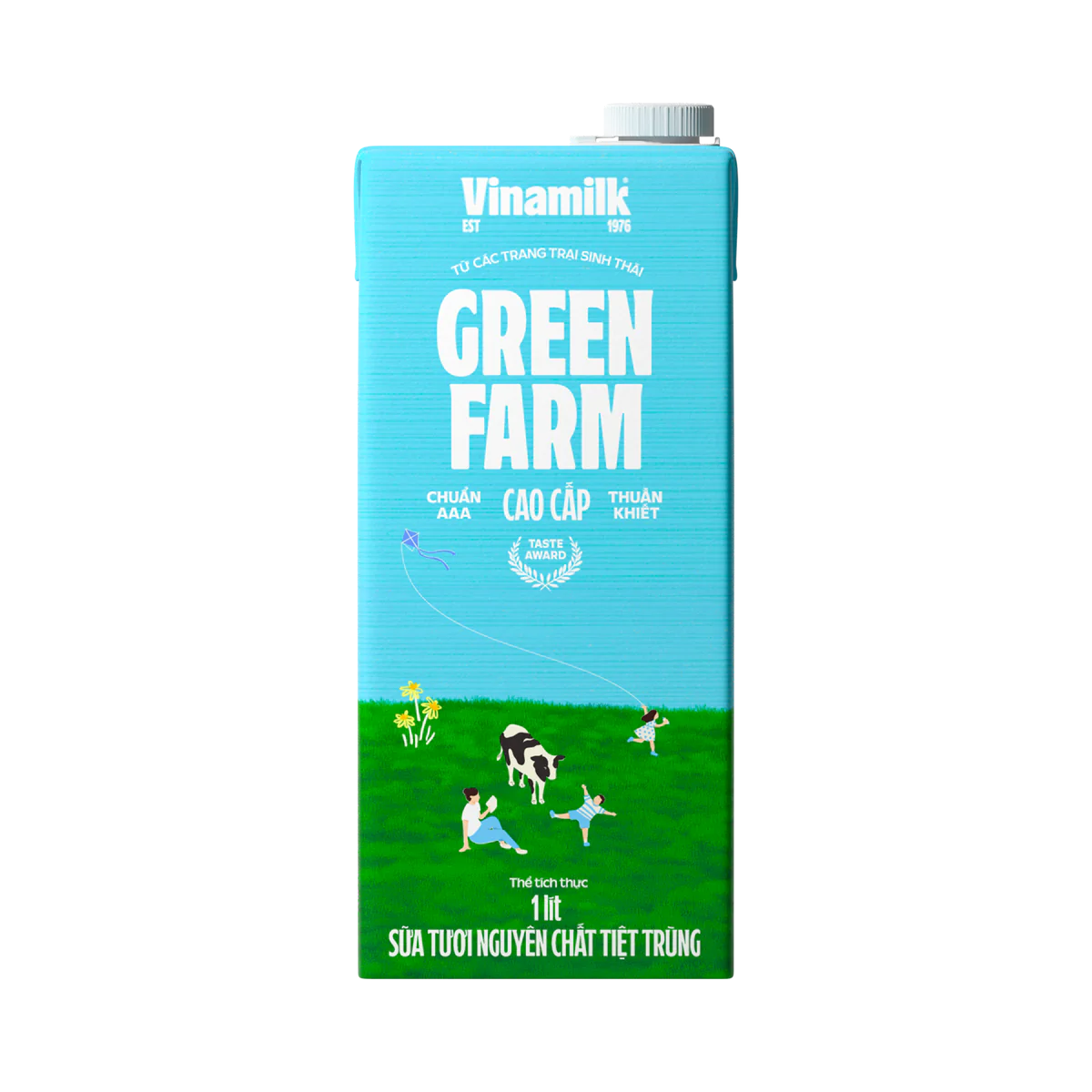 Sữa Tươi Tiệt Trùng Vinamilk Green Farm Không đường - Hộp 1 Lít