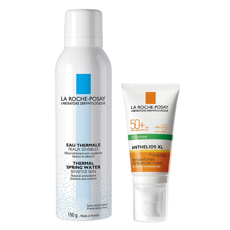 Bộ Chăm Sóc Da Kem Chống Nắng Không Màu Kiểm Soát Dầu La Roche-Posay Anthelios Xl Dry Touch Gel-Cream Spf 50+ Uvb &amp; Uva 50Ml + Nước Khoáng Làm Dịu Và Bảo Vệ Da La Roche-Posay Thermal Spring Water (150Ml)