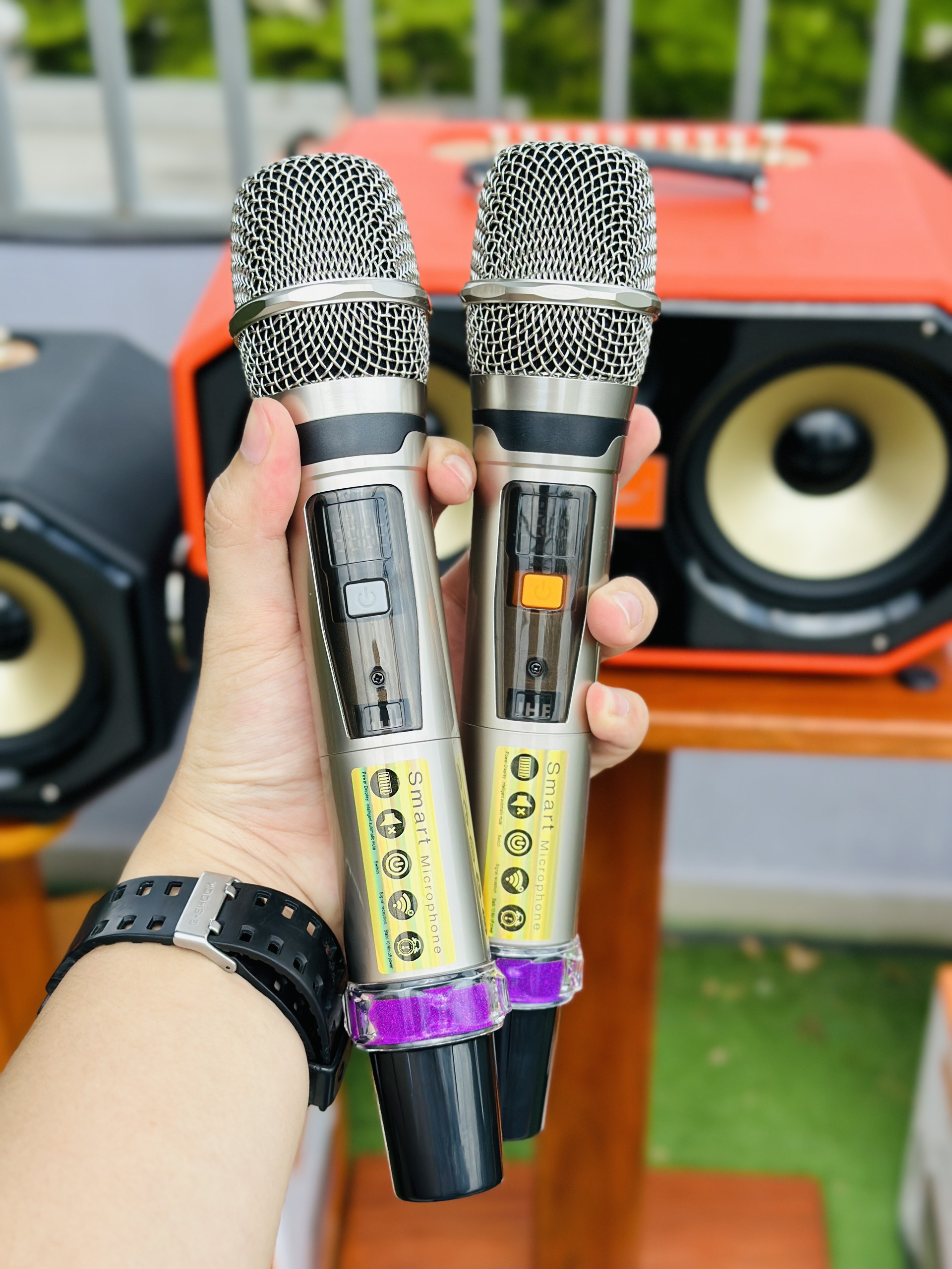 [ Tặng 2 Micro Không Dây ] Loa Xách Tay Karaoke MTMAX K123 Pro Âm Thanh Đa Hướng Hệ Thống 8 Loa 3 Đường Tiếng, 2 Bass 20 Công Suất Đến 450W, Hàng Chính Hãng