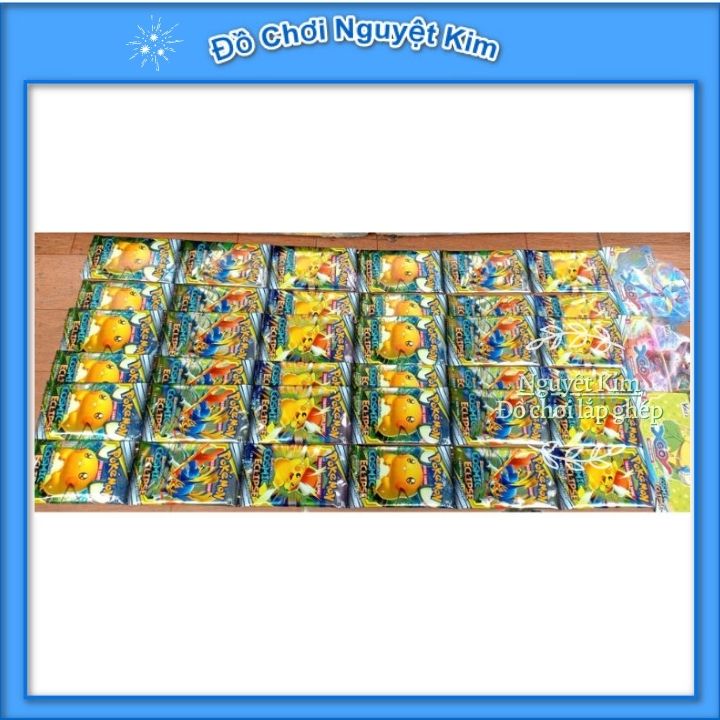 Combo 3 Dây Thẻ Bài Giấy PokéMoN 12 Gói - Mỗi Gói gồm 8 Thẻ Đồ Chơi Sưu Tập Nhập Vai Trò Chơi Trẻ Em