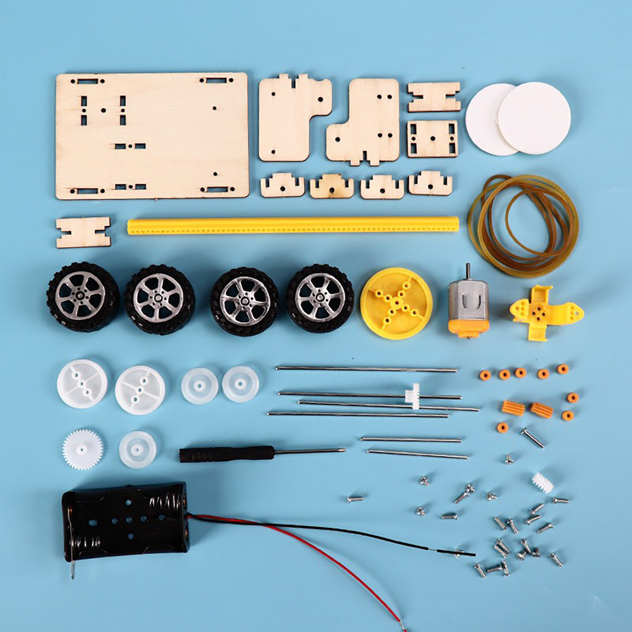 Đồ chơi trẻ em S33 thông minh sáng tạo STEM mô hình lắp ráp robot lau sàn tự động bằng gỗ