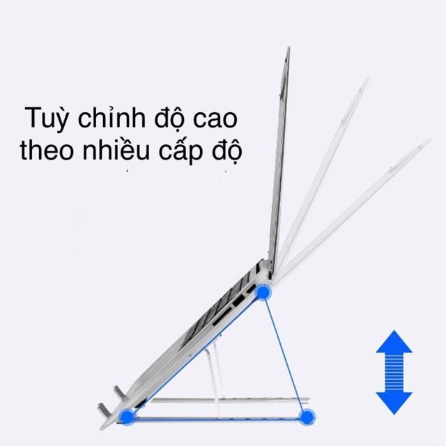 Giá Đỡ LAPTOP Bằng Nhôm cho MACBOOK, Laptop có thể gấp gọn điều chỉnh độ cao linh hoạt