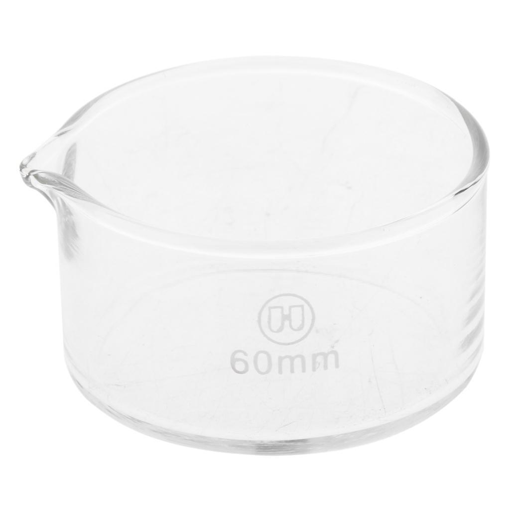 2 Pieces 60mm Reusable Glass Crystallizing Dish