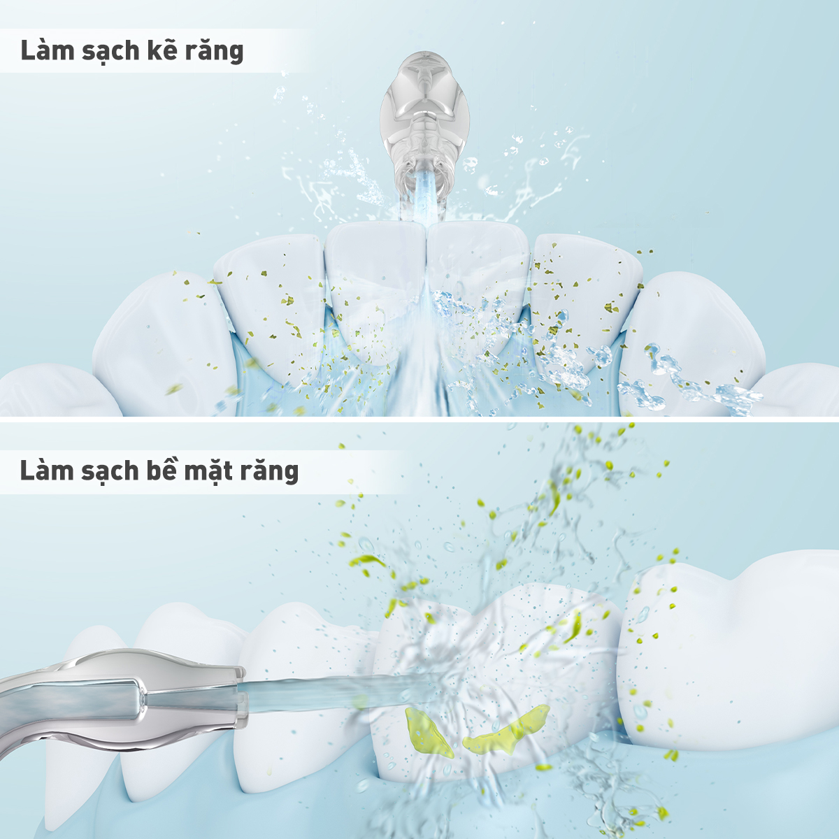 Combo Máy Tăm Nước Panasonic Công Nghệ Siêu Âm EW1613W451 và phụ kiện Đầu Tăm nước Thay Thế Panasonic WEW0982X401- Làm Sạch Kẽ Răng &amp; Túi Nha Chu, Mát Xa Nướu - 10 Chế Độ - Bình Chứa Lớn - Hàng chính hãng