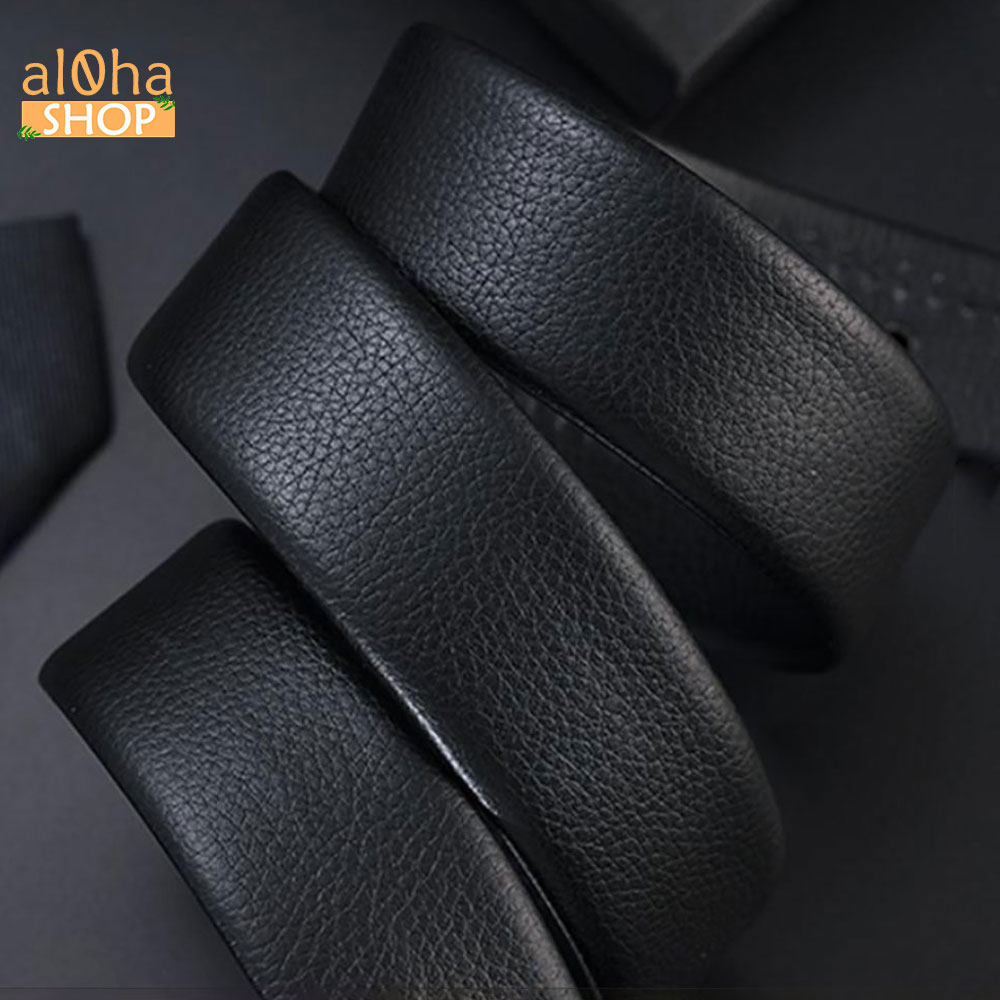 Thắt lưng da nam khoá tự động cao cấp mặt rồng kim loại phong cách thời trang - al0ha Shop