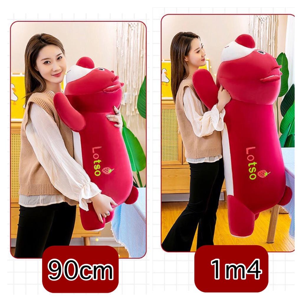 Gấu bông Lotso ôm dài cao cấp cực mềm mịn - đủ size