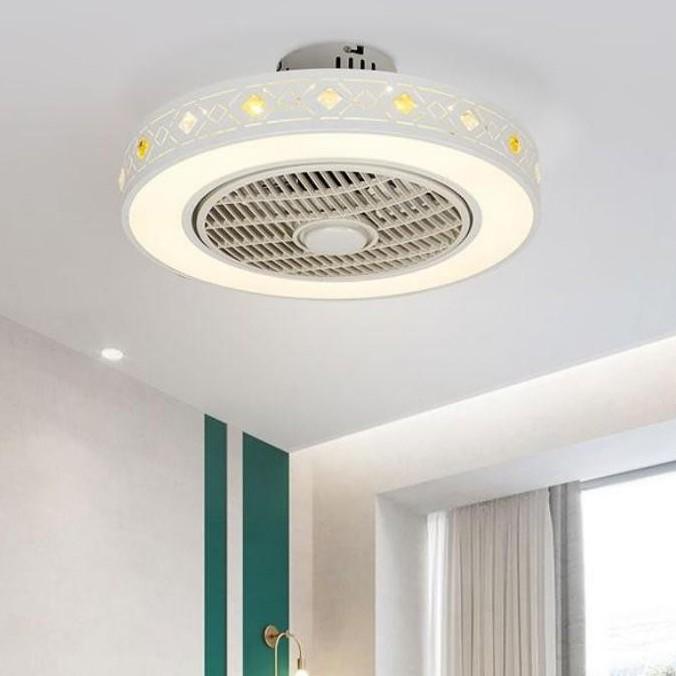 Đèn quạt HARZO kiểu dáng độc đáo, sang trọng trang trí nội thất hiện đại - kèm điều khiển từ xa .