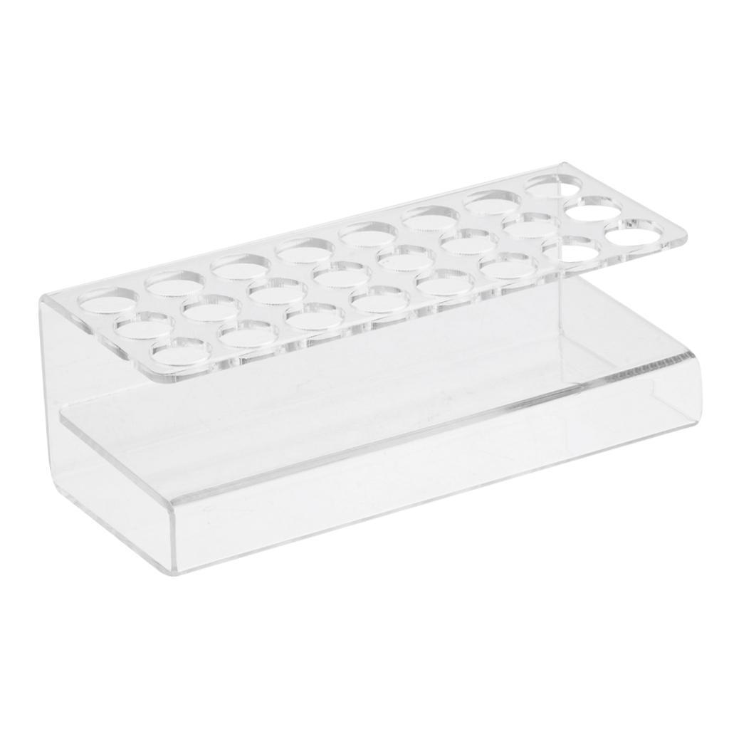 24 Holes Pen Display Stand Pencil Transparent Acrylic Organizer Rack Holder