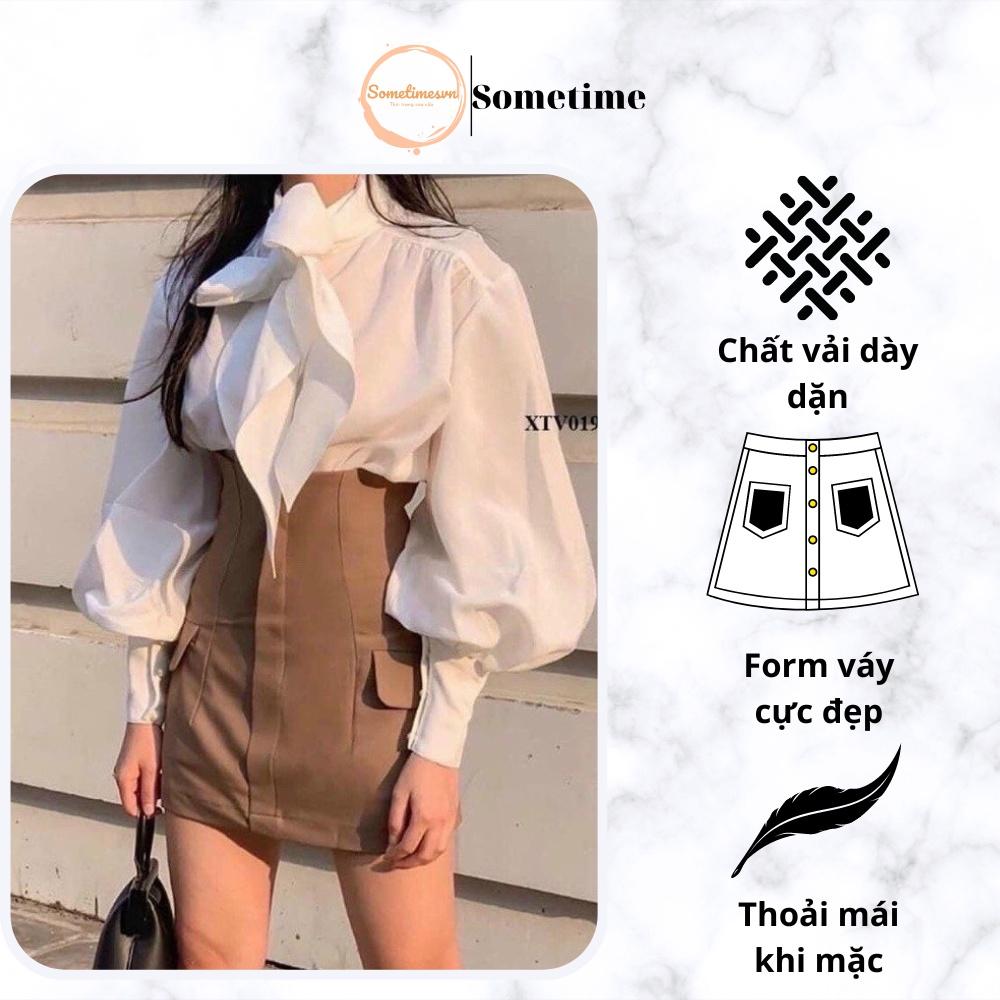 Chân váy nữ body sexy nhiều mẫu kiểu xuông giả túi ngắn xinh sang chảnh VQ02 phù hợp nơi công sở,đi chơi,dự tiệc - M 40-45kg