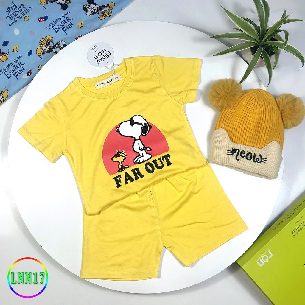 Bộ Cộc Tay Cho Bé LNN17 Đồ Bộ Thun Lạnh Cao Cấp Mềm Mịn Thoáng Mát Dễ Chịu, Thoải Mái Cho Bé