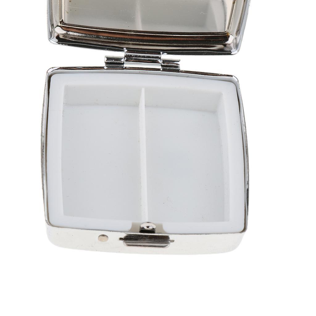 2 Pieces Pillbox Tray Box Made Of Polished Stainless Steel - 01