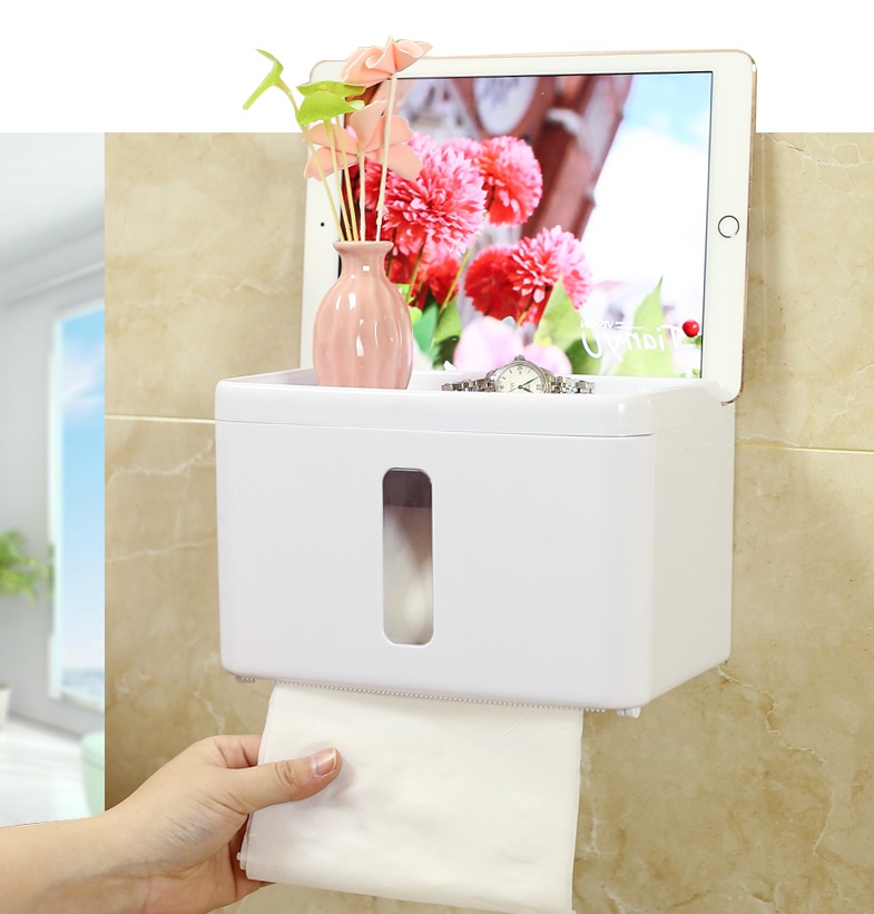 Hộp đựng giấy vệ sinh treo tường nhà tắm Cao cấp Ecoco kích thước 22 x 15 cm