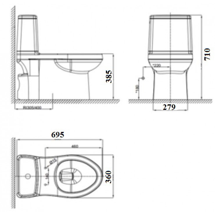 Bồn Cầu American Standard VF-1858PL Nắp Rửa Điện Tử