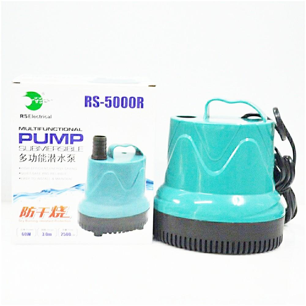 Máy bơm chìm RS-5000R- 60W bơm hút cặn đáy, bơm chìm bể cá cảnh, hồ cá