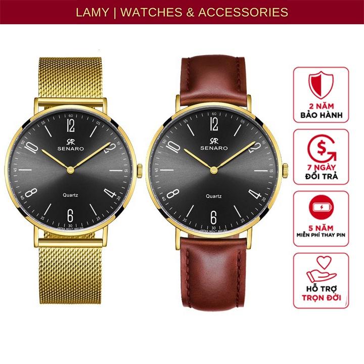 Đồng hồ nam SENARO Classic Every Time 66016GBZ thương hiệu Nhật Bản - LAMY WATCH