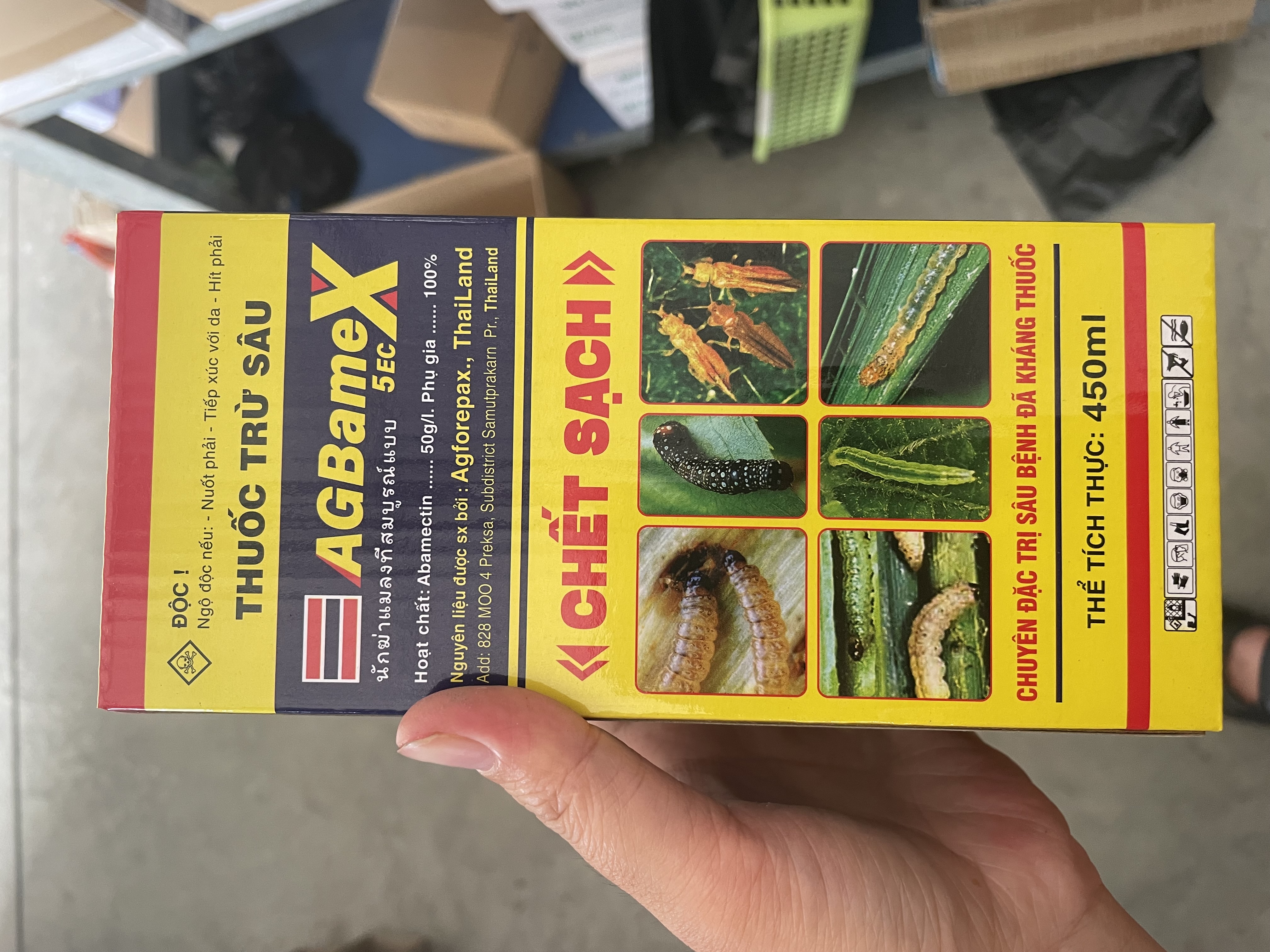 Thuốc trừ sâu Abamectin 5ec đặc trị sâu cuốn lá, đục bẹ, bọ trĩ, sâu tơ, sâu xanh