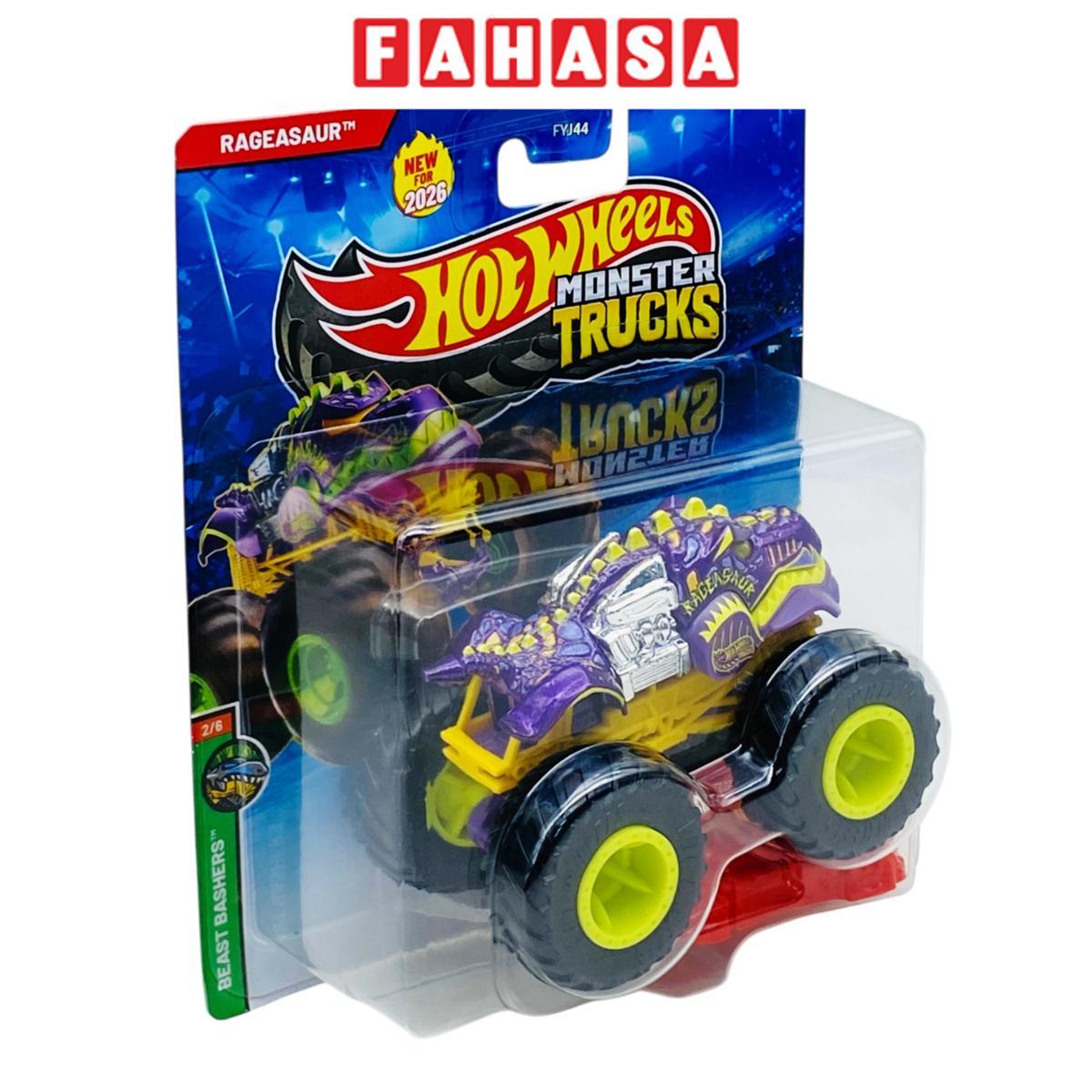 Đồ Chơi Mô Hình Siêu Xe Tải Quái Vật Monster Trucks - Hot Wheels FYJ44 - Beast Bashers