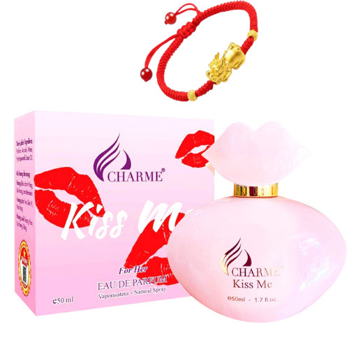 Nước Hoa Nữ Charme Kiss Me 50ml, Tặng Vòng Tay May Mắn