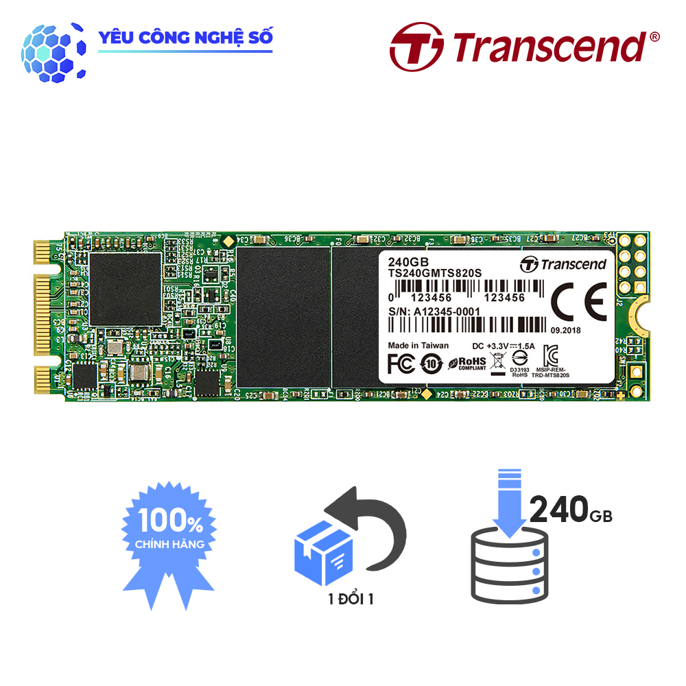 Ổ cứng gắn trong Transcend SSD 820S SATA 3 M2 - Hàng Chính Hãng