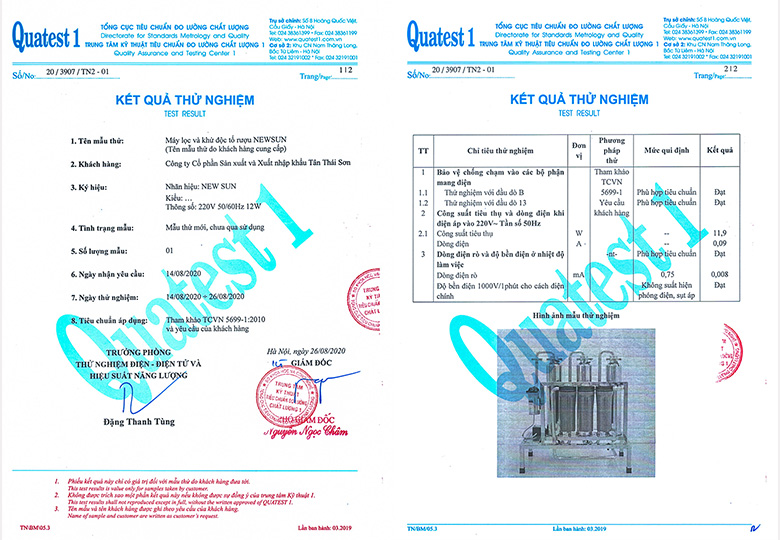 Máy lọc rượu khử độc tố 50l/h NEWSUN - Hàng chính hãng