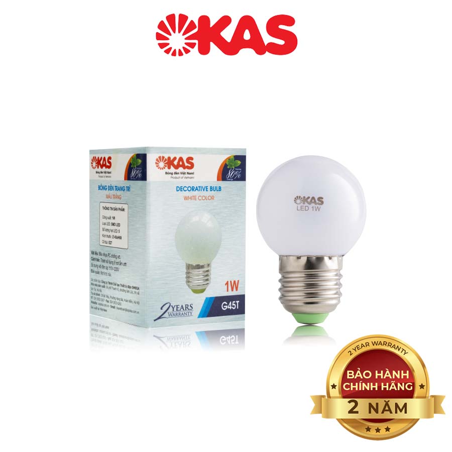 Bóng đèn LED trang trí OKAS G45 nhiều màu