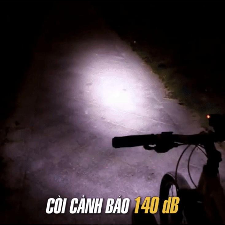ĐÈN LED TÍCH HỢP CÒI BÁO HIỆU CHO XE ĐẠP 2 IN 1 Nightwave 2000mAH