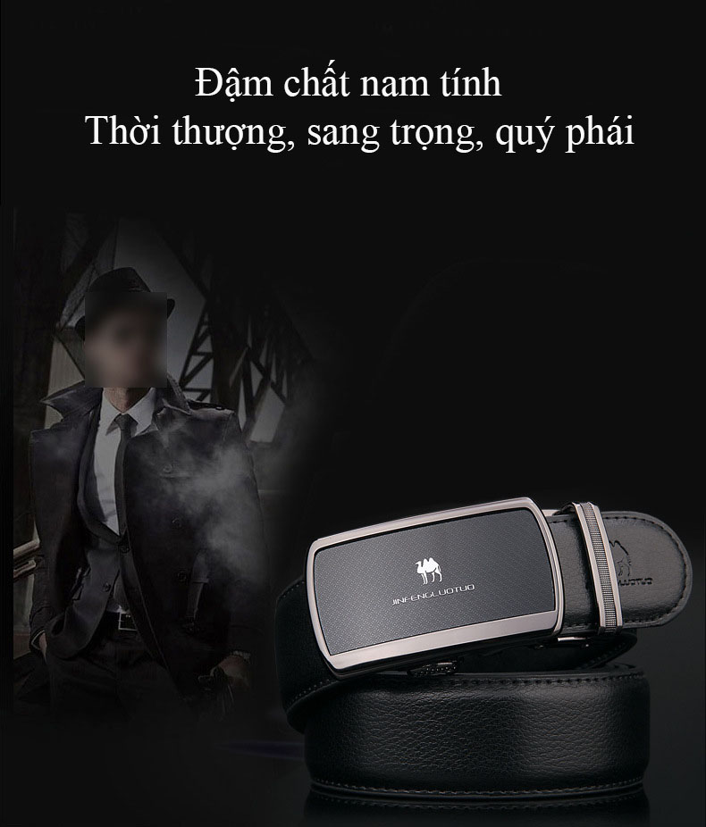 Dây nịt nam/ Thắt lưng nam công sở da bò nguyên chất  khóa tự động Mã Z-0331