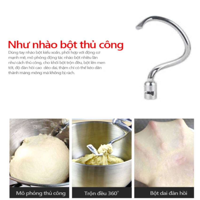 Máy trộn bột, nhào bột, đánh trứng dung tích 10 lít cao cấp nhãn hiệu DSP KM3059 có 8 mức độ vận hành - HÀNG NHẬP KHẨU