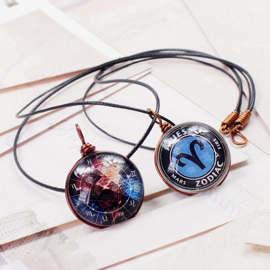 Dây chuyền 12 cung hoàng đạo Zodiac màu sắc tươi sáng 06647-DC002