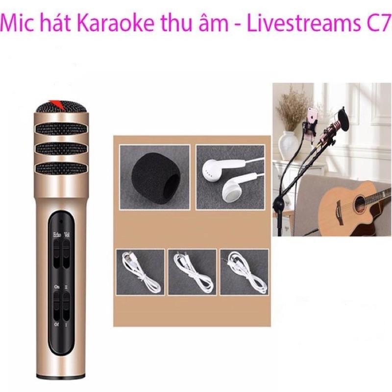 Micro Thu Âm Hát Karaoke Online Livestrem C7 Dùng Được Trên Cả Điện Thoại Và Máy Tính, Với Khả Năng Lọc Âm Tốt