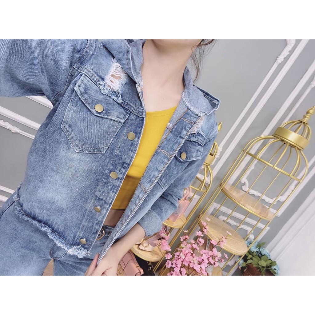 ÁO KHOÁC JEAN RÁCH CÁ TÍNH SHOP PHƯƠNG CHÂU