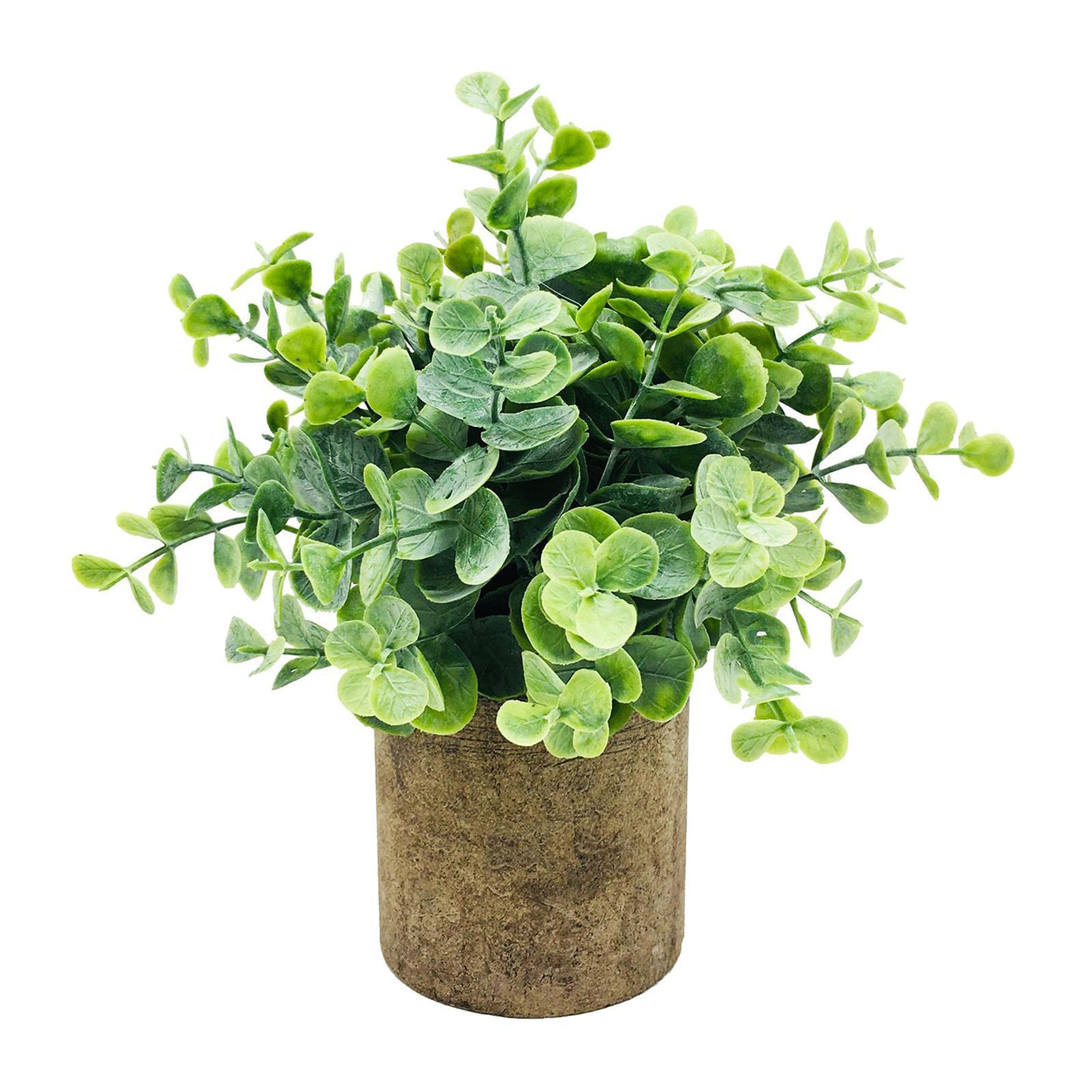 Artificial Eucalyptus Bonsai Fake Plants in Pot Garden Wedding Decoration
