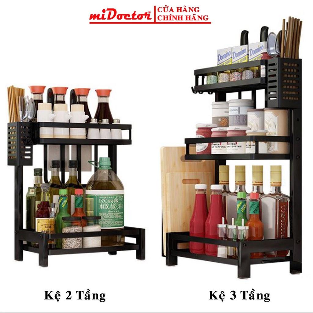 Kệ Gia Vị Đa Năng Chữ L 2 Tầng 3 Tầng Amalife - Giá Dựng Gia Vị Đa Năng Có Ống Đũa, Giá Để Dao Thớt Cao Cấp
