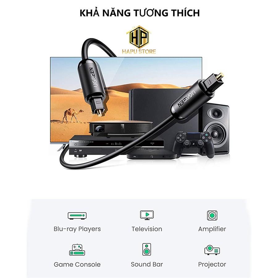 Cáp âm thanh chuẩn quang, optical, toslink chính hãng Ugreen AV122 - Hàng Chính Hãng