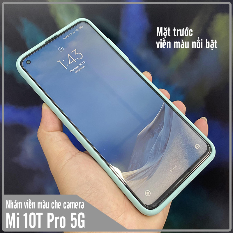 Ốp lưng cho Xiaomi Poco X3 NFC trong nhám viền màu che camera