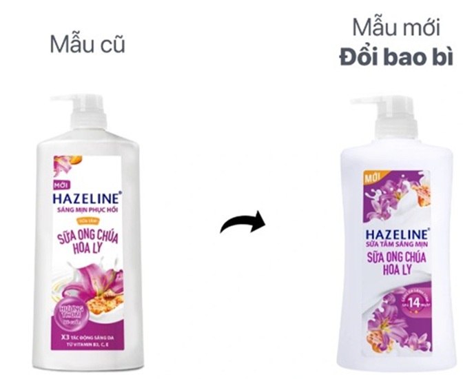 Combo 2 HAZELINE Sữa Tắm Sáng Mịn Sữa Ong Chúa Hoa Ly 670g