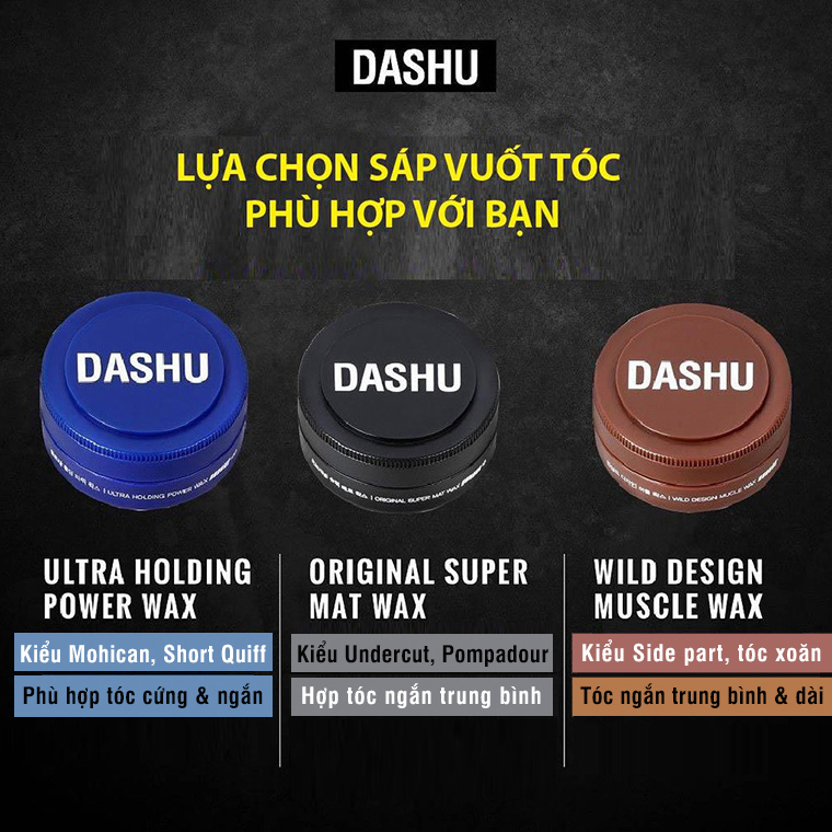 Sáp vuốt tóc DASHU Ultra Holding Power Siêu giữ nếp Không bóng bết Tự nhiên nam tính JN-SAP06