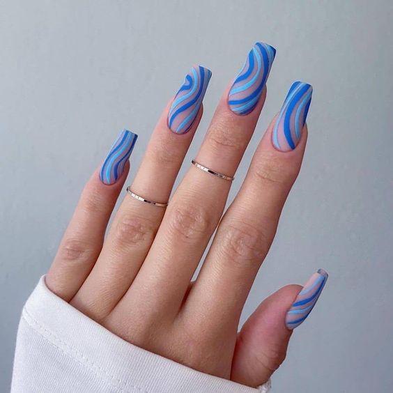 Sticker Nails 3D | Swirls Xoáy Màu | Hình Dán Móng
