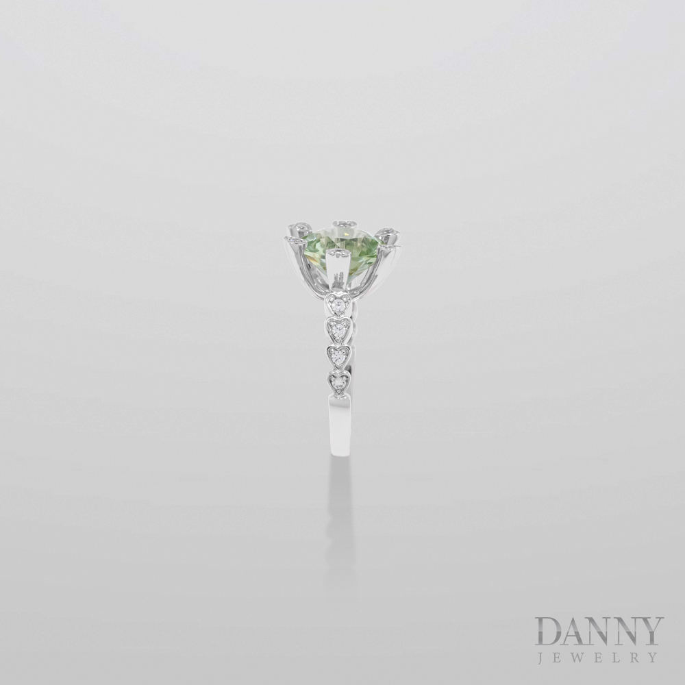 Nhẫn Nữ, Bạc 925 cao cấp, Đá Chủ Green Quartz:3.00cts, Xi Rhodium - SPLRA759A