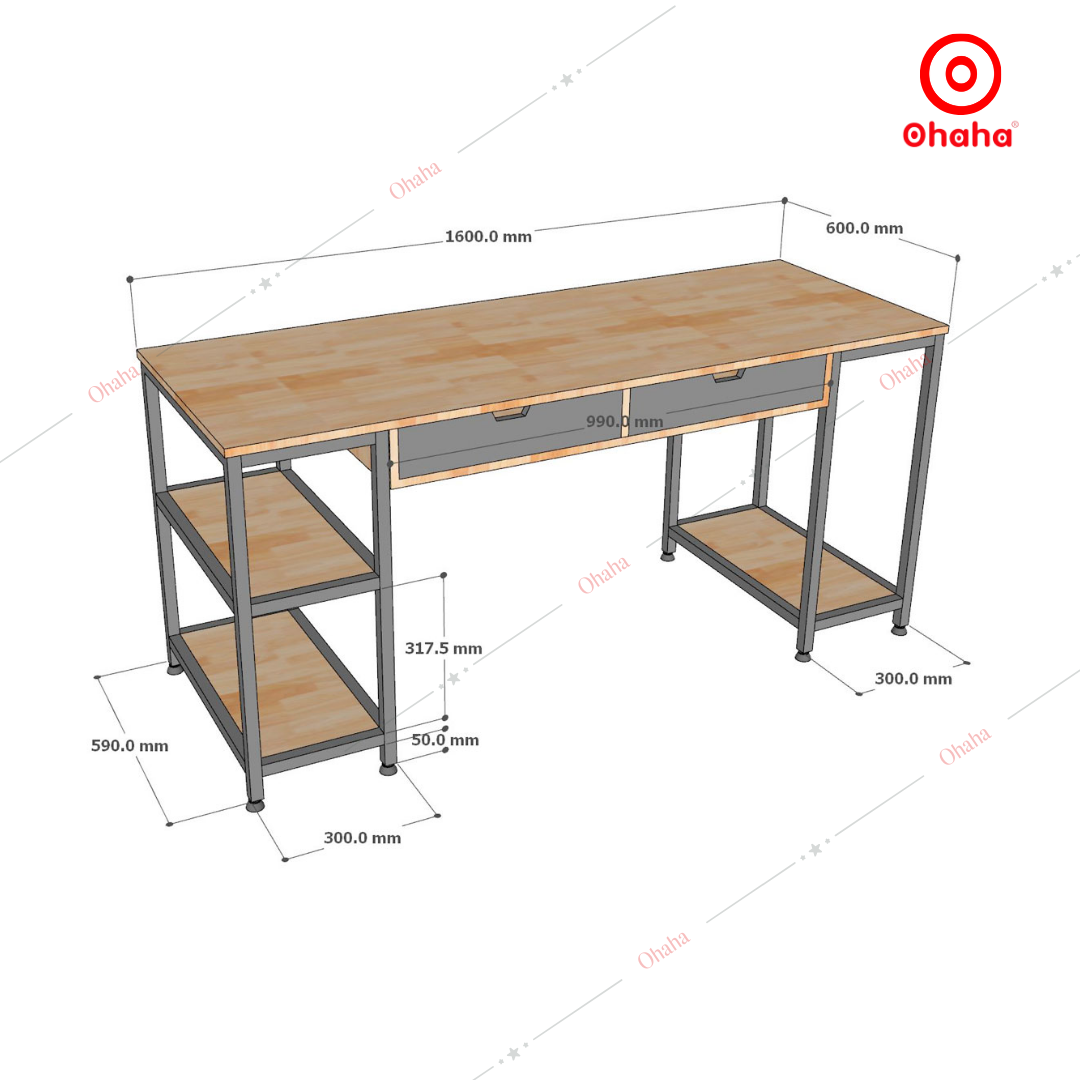 [ Miễn phí giao hàng và lắp đặt tại TP.HCM] Bàn làm việc cao cấp Ohaha - 051