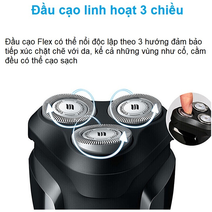 HÀNG CHÍNH HÃNG - Máy cạo râu khô và ướt AquaTouch Philips S1010