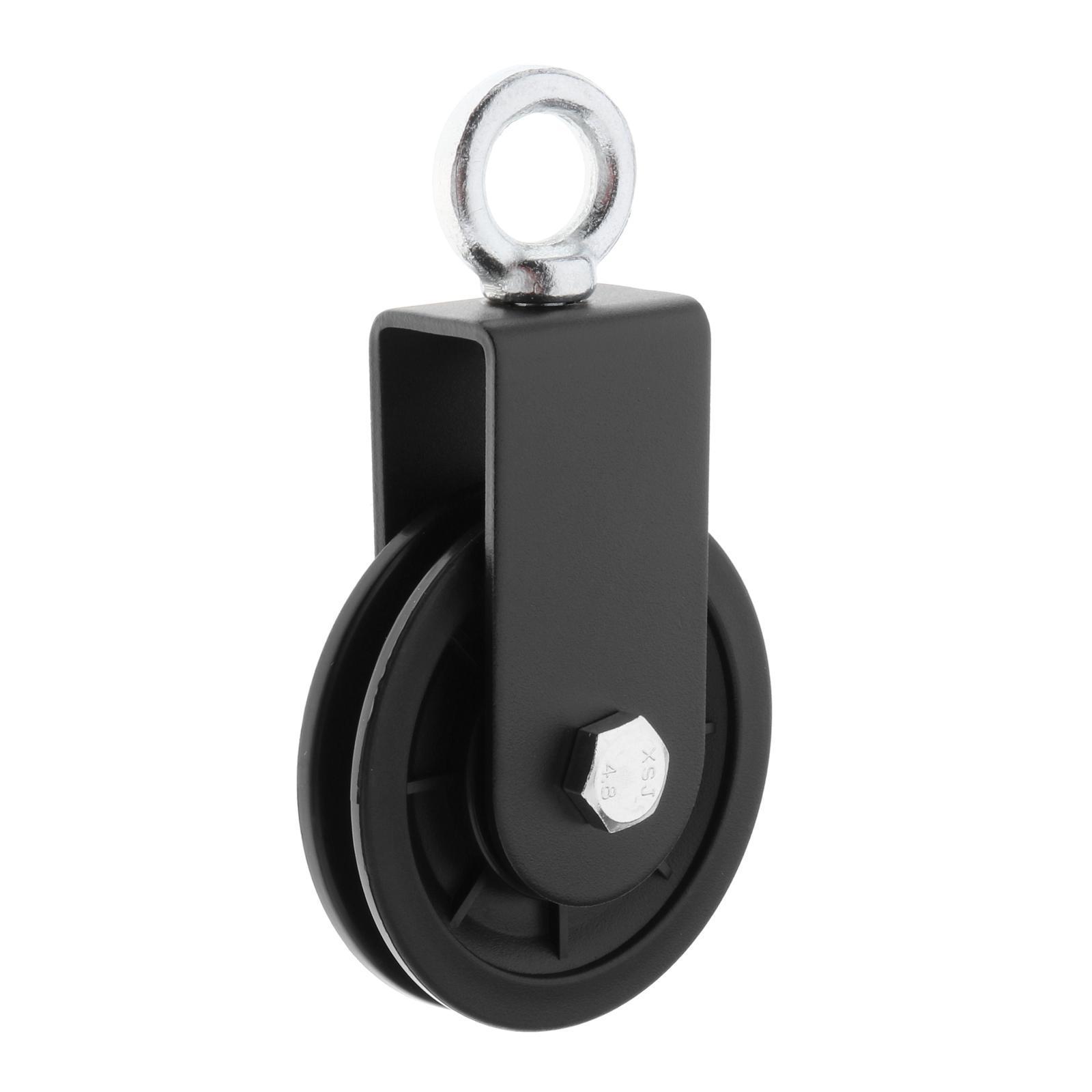 Aluminum Bearing Pulley Load For Lifting Cable Workout Wheel Black