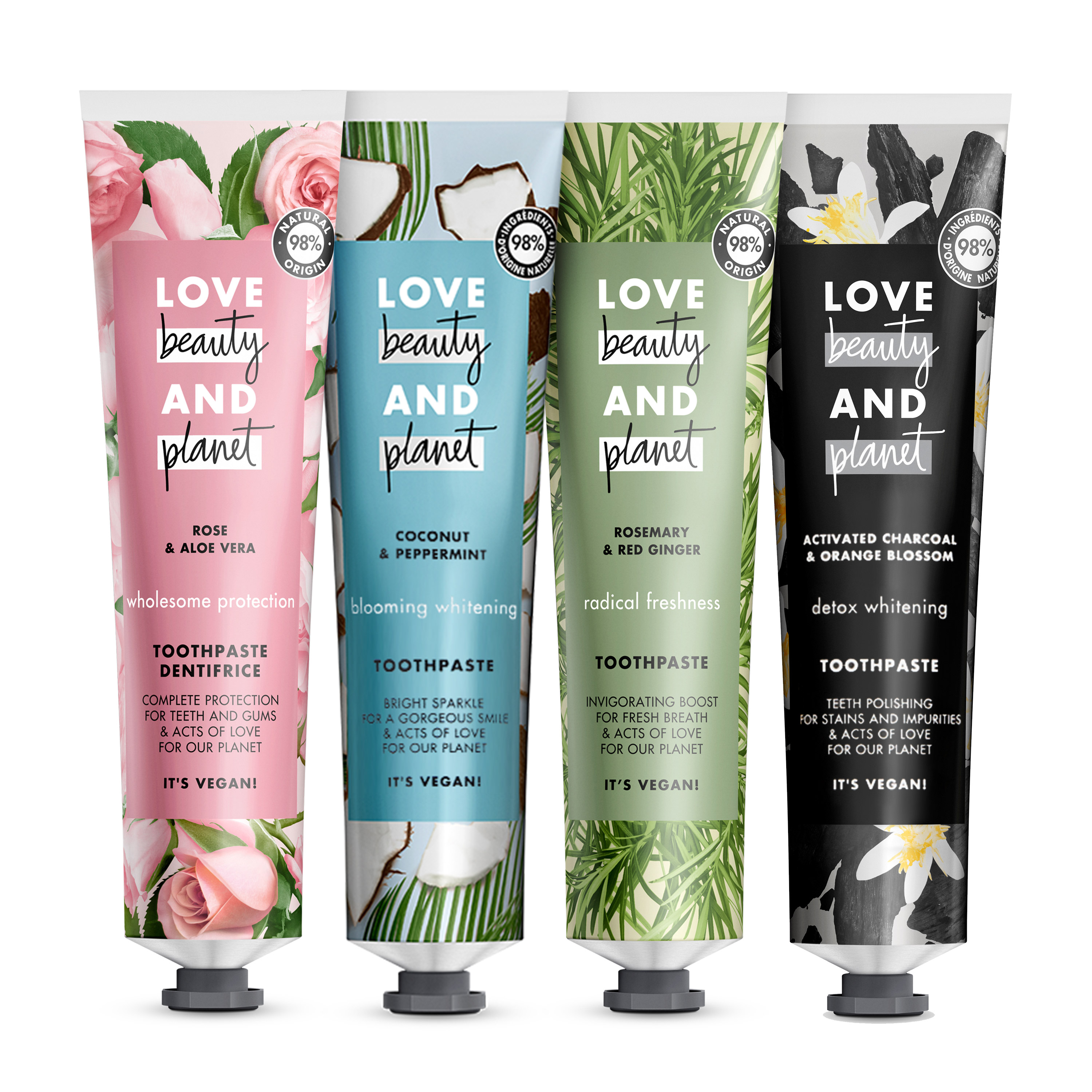 Bộ 4 Kem Đánh Răng Love Beauty And Planet (75ml x 4)