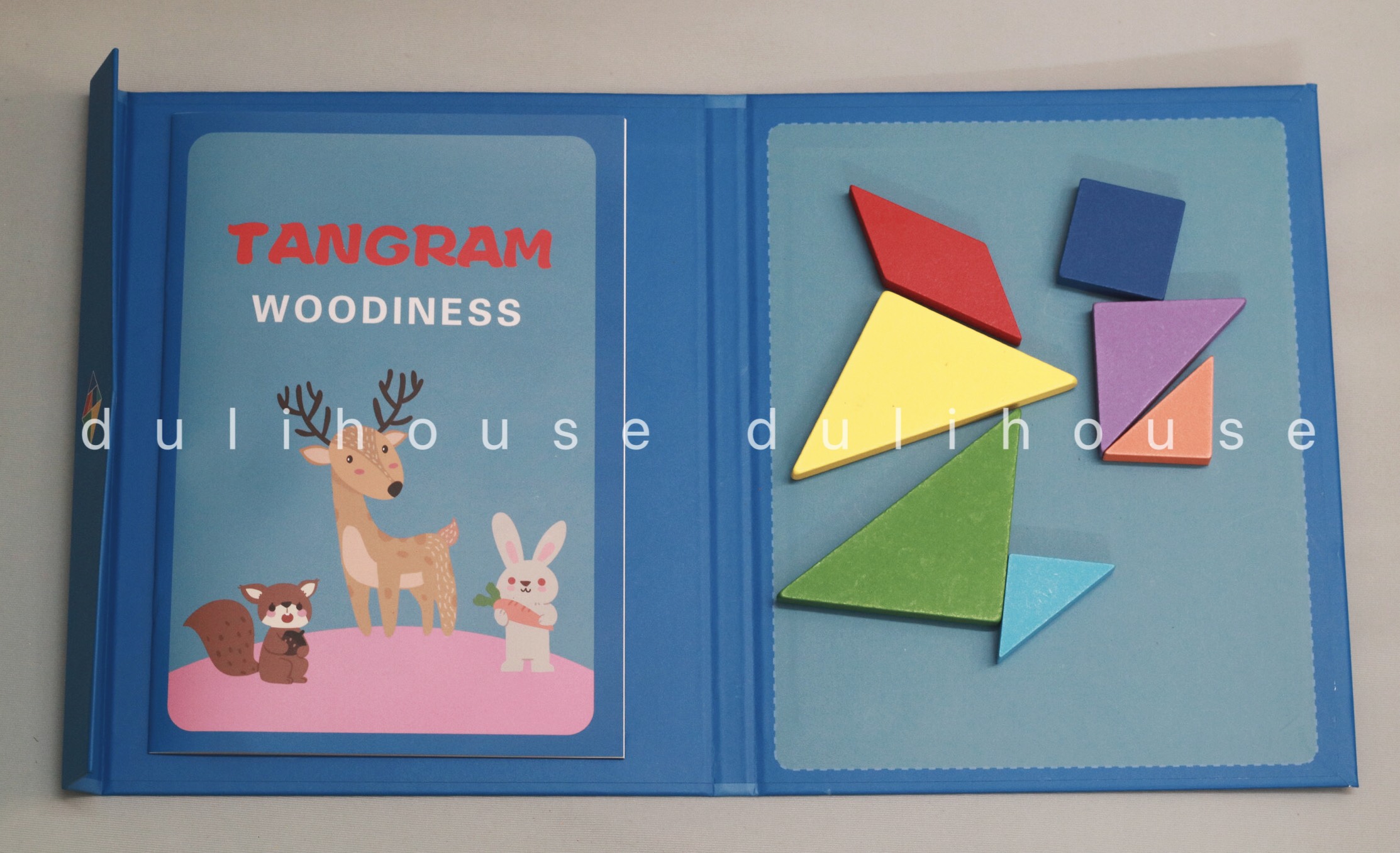 Đồ chơi gỗ Bộ Tangram 7 mảnh nam châm