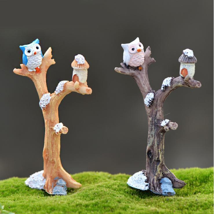 Nhà Cây Chim Cú Mèo trang trí tiểu cảnh, terrarium quà tặng trang trí